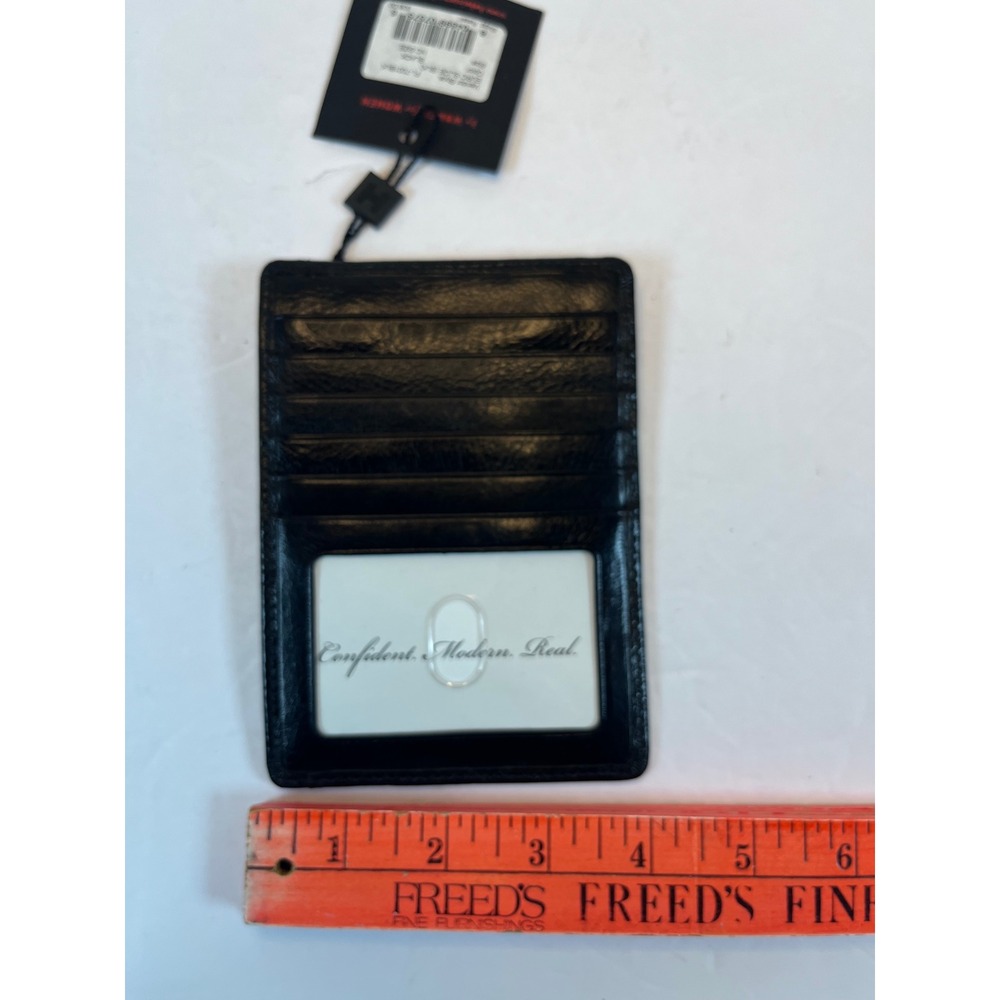 Hobo International Euro Slide Black Leather Card Case Wallet FL-7001BLK NWT - Picture 4 of 5